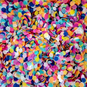 Biodegradable Confetti - Rainbow Remixed Confetti - Colourful Wedding Confetti Mix | Paper Confetti Circles