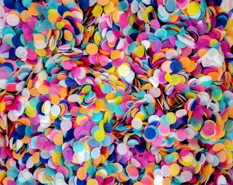 Biodegradable Confetti – Rainbow Remixed Paper Circle Confetti