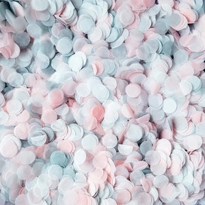 Biodegradable Confetti in Pink, Grey & White Paper Confetti, Perfect for Classic Weddings, Bulk Confetti Mix image 1