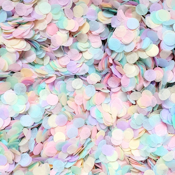 Biodegradable Confetti - Pastel Rainbow Wedding Confetti Mix, Baby Shower, Pastel Wedding Decor