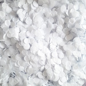 Crisp White Biodegradable Confetti - Party Confetti Perfect for Classic White Winter Wedding, White Tissue Paper Confetti - Bulk Confetti