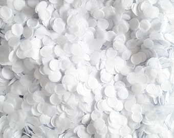 Crisp White Biodegradable Confetti - Party Confetti Perfect for Classic White Winter Wedding, White Tissue Paper Confetti - Bulk Confetti