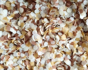 Biodegradable Wedding Confetti - Deep Neutrals Confetti Circles Mix - Neutral Weddings