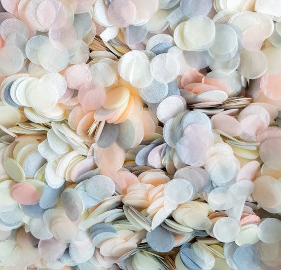 Biodegradable Wedding Confetti Soft Peach Grey & Ivory Etsy