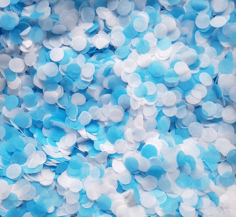 Biodegradable Confetti in Sky Blue & White Bright Confetti | Etsy