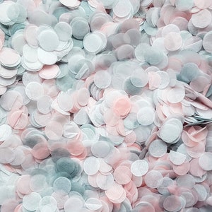 Biodegradable Confetti in Pink, Grey & White Paper Confetti, Perfect for Classic Weddings, Bulk Confetti Mix image 2