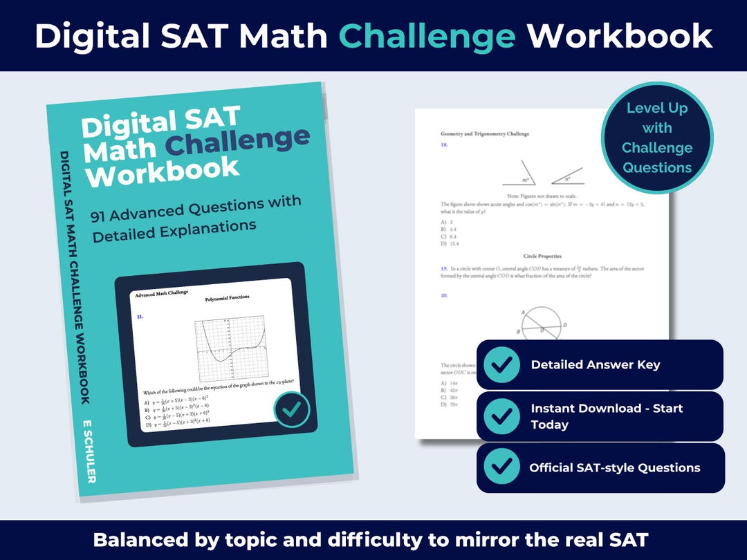 Digital SAT Math Challenge Practice | 91 Advanced Questions With ...