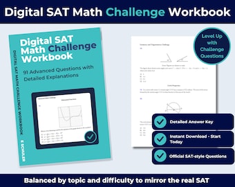 Digital SAT-matteutmaning - övning | 91 avancerade frågor med detaljerade förklaringar (PDF)