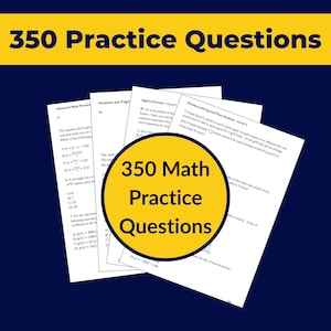 Digital SAT Math Practice: 350 Realistic Questions by Topic (printable ...