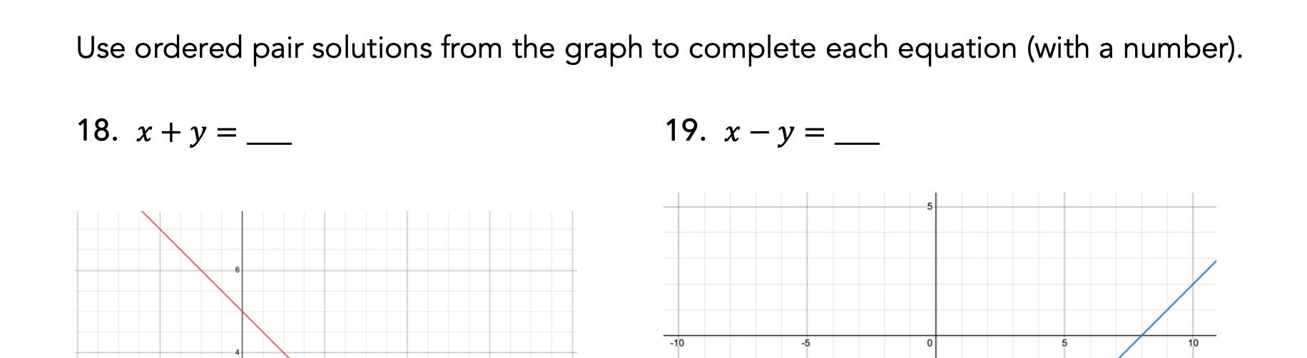 Homeschool Middle School Math, Algebra Math Practice Worksheet, Graphing Linear Equations