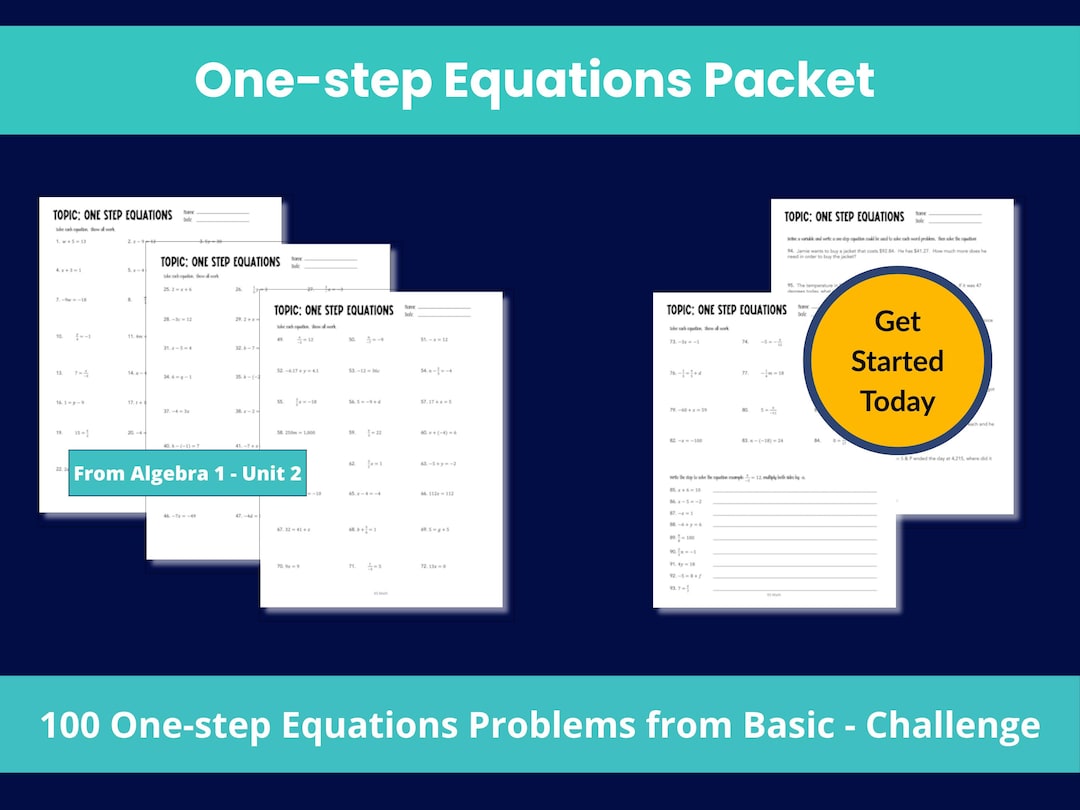 Solving One \u0026 Two Step Equations Riddle Activity - Amped Up Learning, image size:1080x810