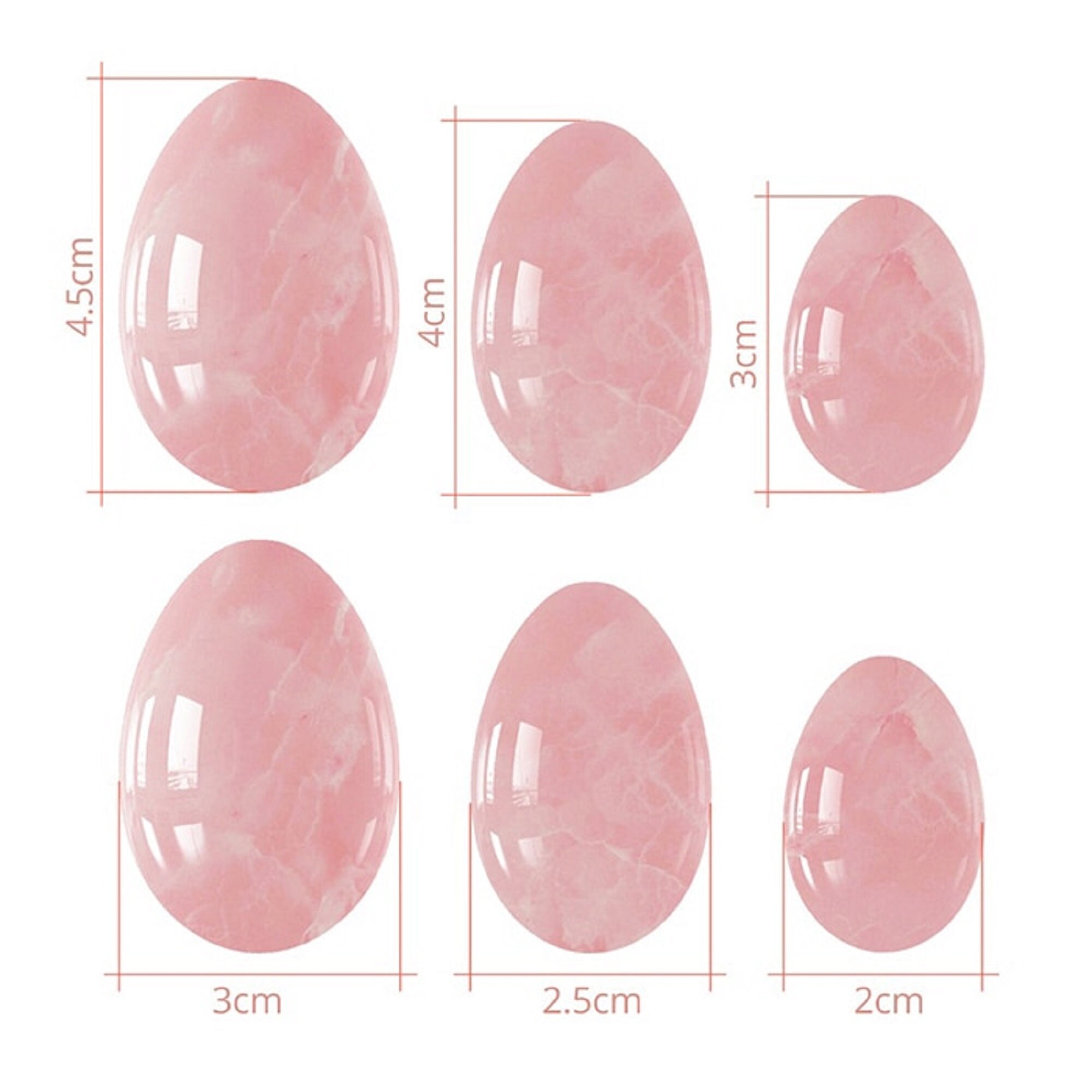 Rose Quartz Yoni Eggs Rose Quartz Yoni Egg Set Drilled Etsy