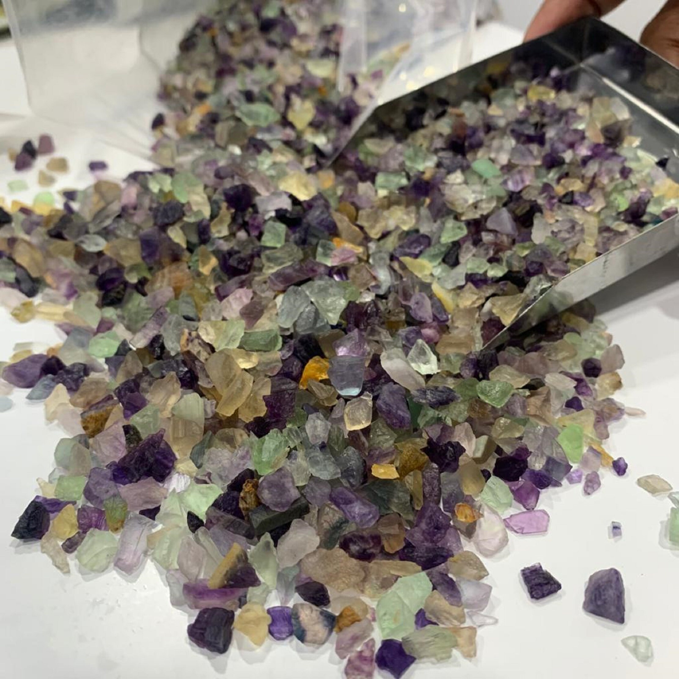 Fluorite Chips Gemstone Undrilled Tumbled By MarkaJewelry Etsy