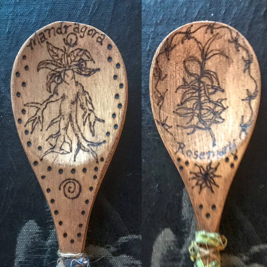Wood burned Herb Spoon, Herbalist Gift, Birthday Gift, Housewarming