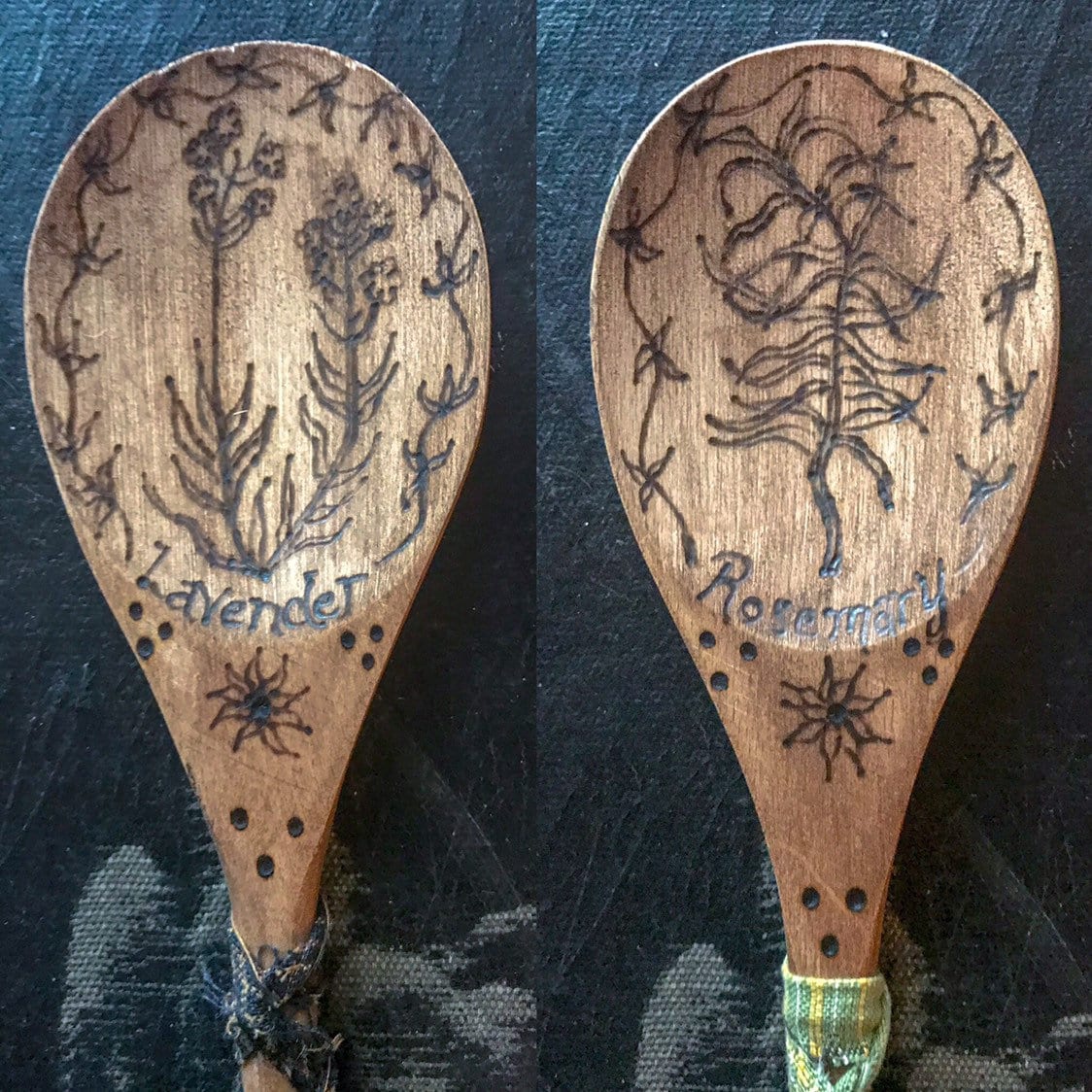 Wood burned Herb Spoon, Herbalist Gift, Birthday Gift, Housewarming