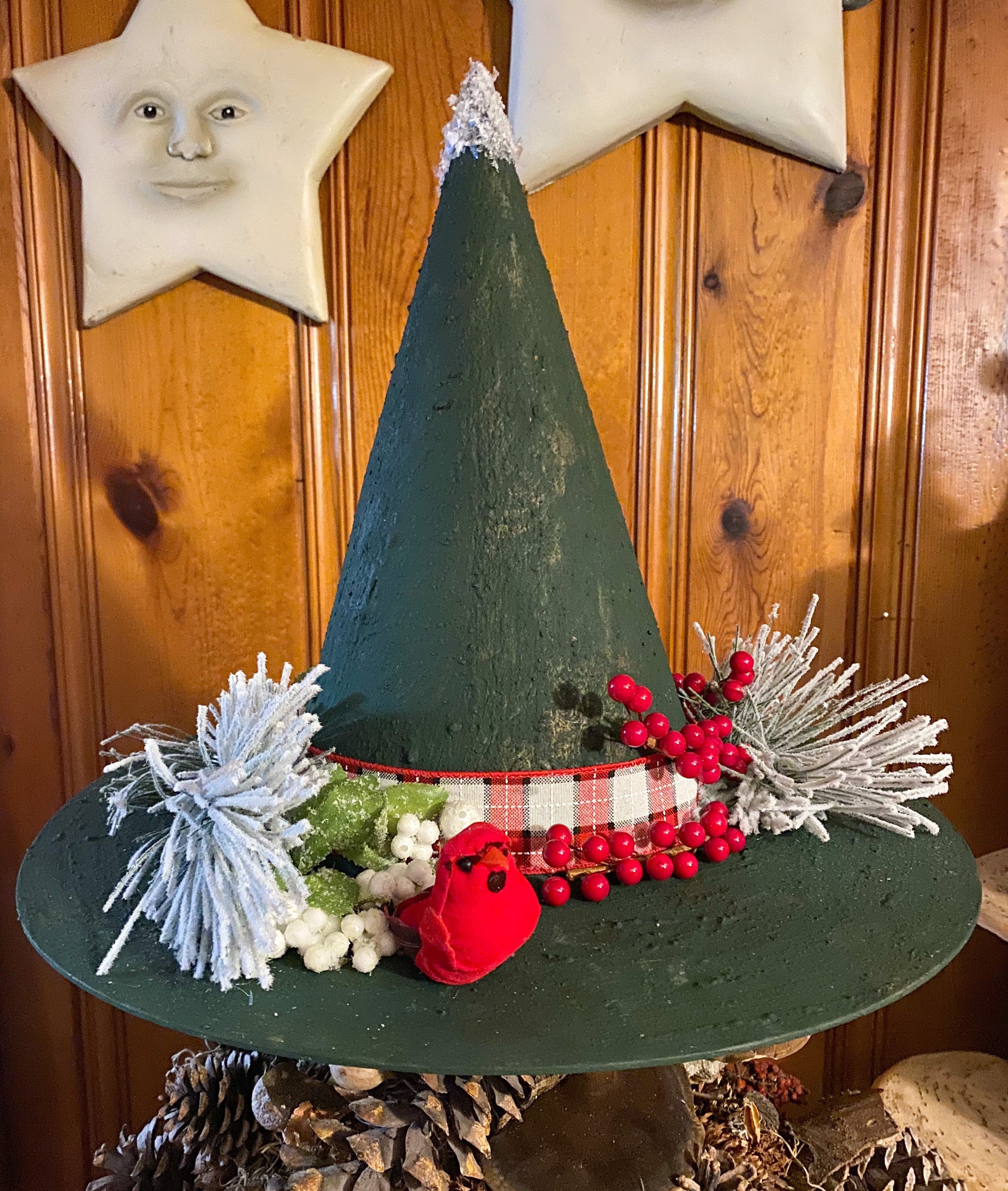 Limited Edition Yule Witch Hat, Tree Topper, Glittery Witch Hat