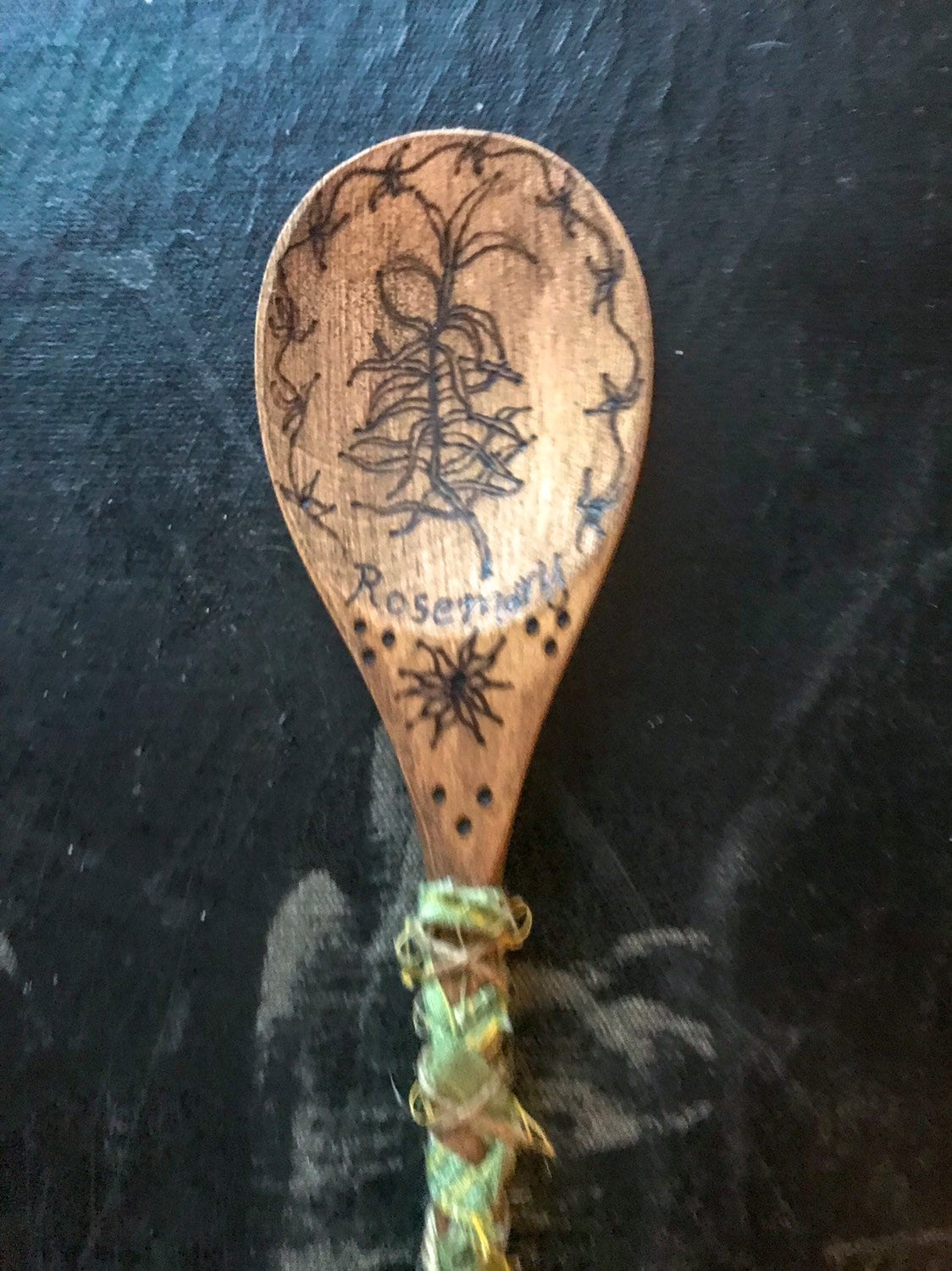 Wood burned Herb Spoon, Herbalist Gift, Birthday Gift, Housewarming