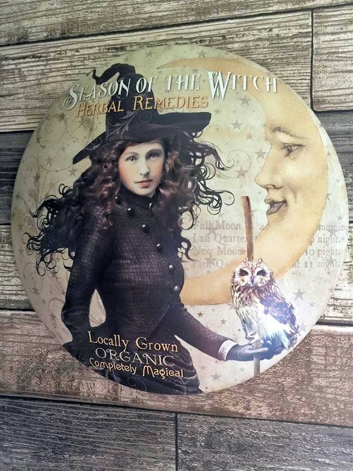 Witch Plaque, Season of the Witch Decorative Plaque,Herbal Sign,Witch