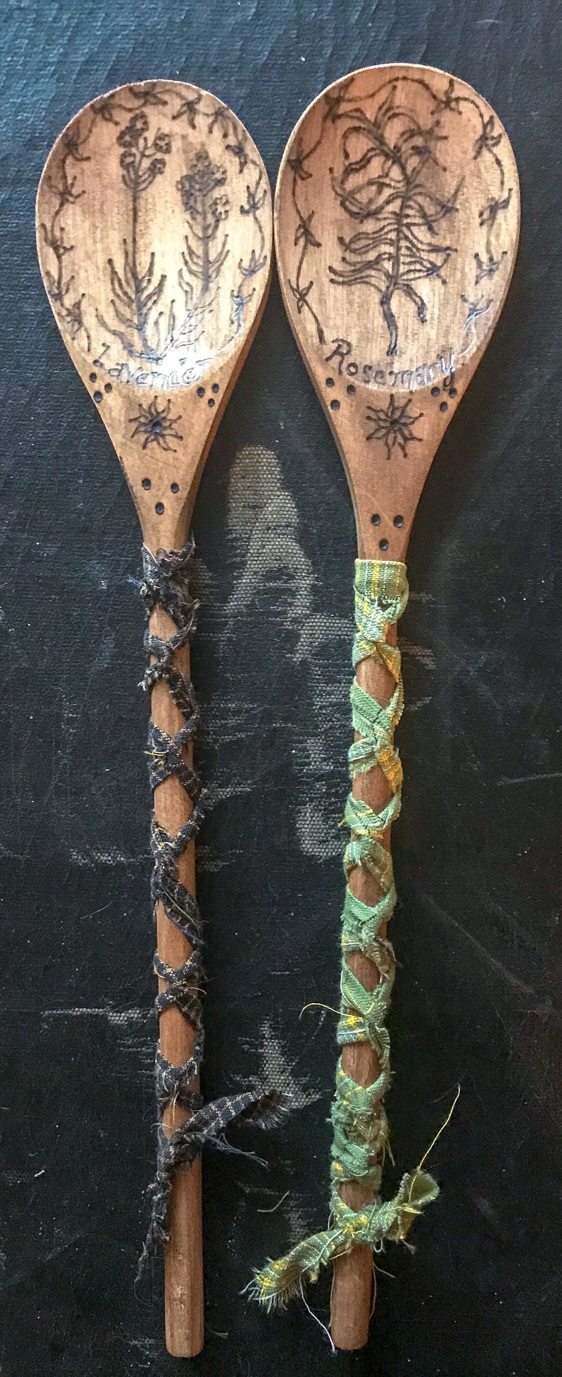 Wood burned Herb Spoon, Herbalist Gift, Birthday Gift, Housewarming