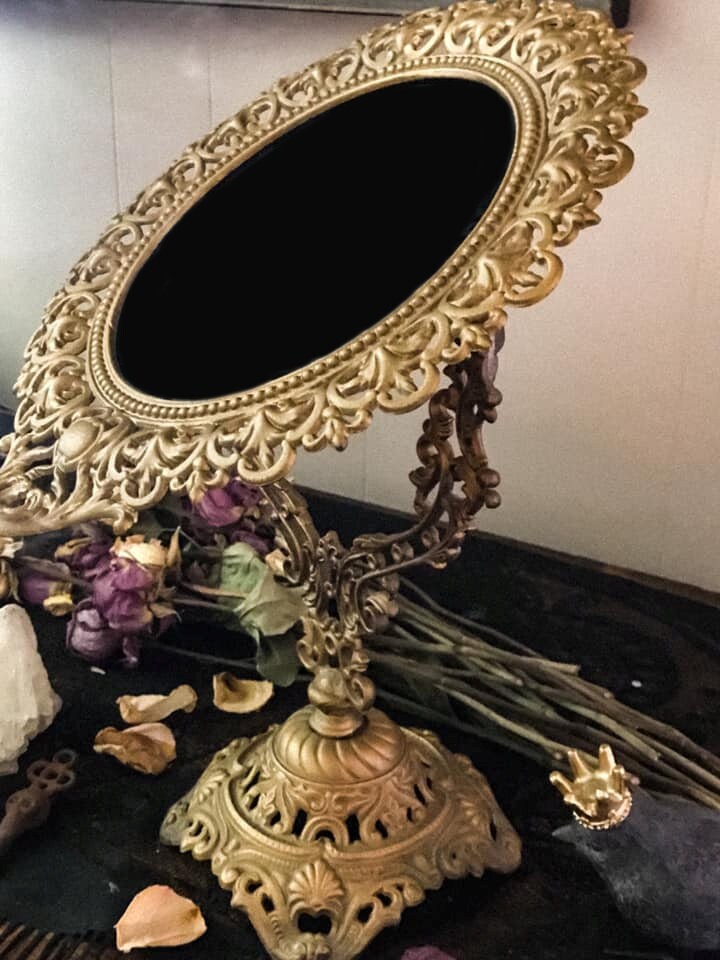 Payment 2 for Adrianne Extra Large Vintage Cast Iron Scrying Mirror