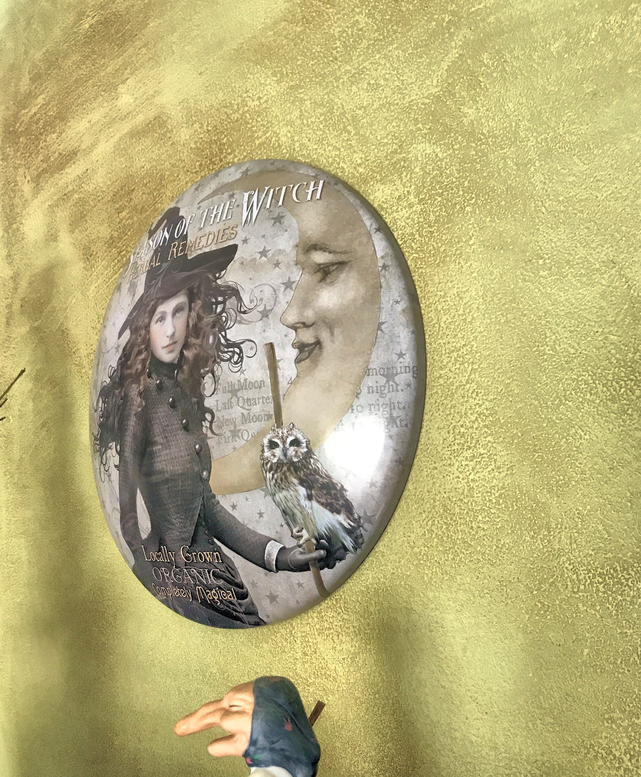 Witch Plaque, Season of the Witch Decorative Plaque,Herbal Sign,Witch
