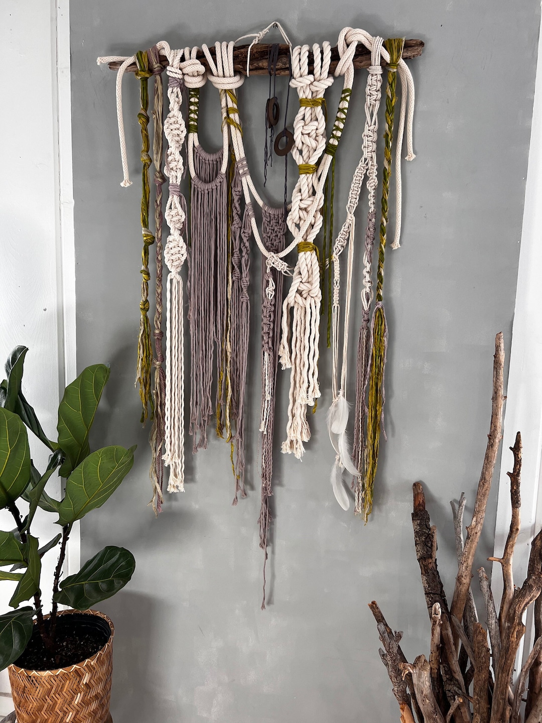 Large Macrame Wall Hanging Boho Wall Decor Tapestry Wall Hanging Living ...