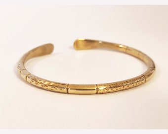 Golden bracelet, Artisan bracelet, Ornamented ethnic bracelet,Jerusalem jewelry ,present for her.Ethnic jewelry,oriental jewelry.