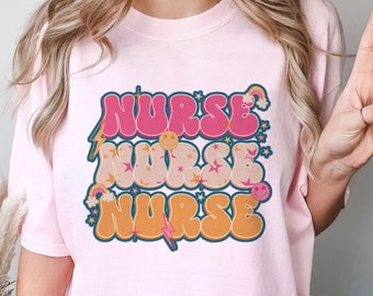 Watercolor Nurse Shirt | Retro Nurse Shirt | RN Registered Nurse Shirt | Gift For Nurse | Nursing Gift | Nurse's Day Shirt