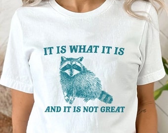Es lo que es y no es una gran camisa de meme de mapache | Camisa divertida de mapache | Camisa Meme mapache | Camisa amante de los animales
