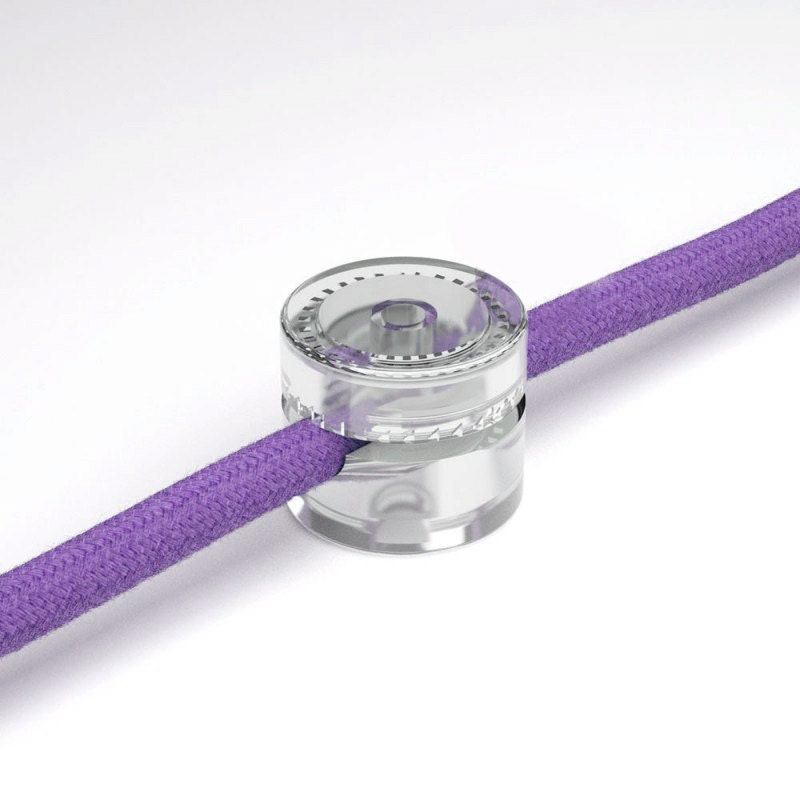 Plot Transparent Pour Fixation Des Câbles Textiles. Passage de Câble Mural - Lampe Suspension Murale