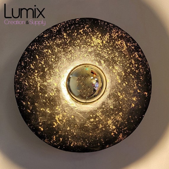 Disque H lios Wall Light in Lava Stone Approximately 25 Cm