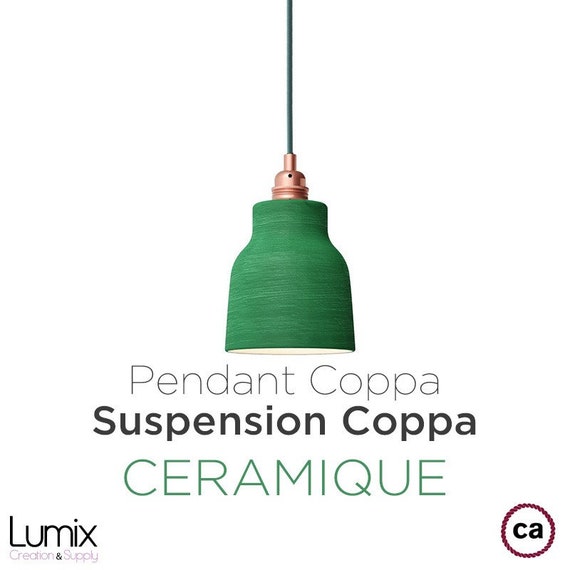 SUSPENSION COPPA Ceramic Vase Shape Sheet Green Finish Etsy UK