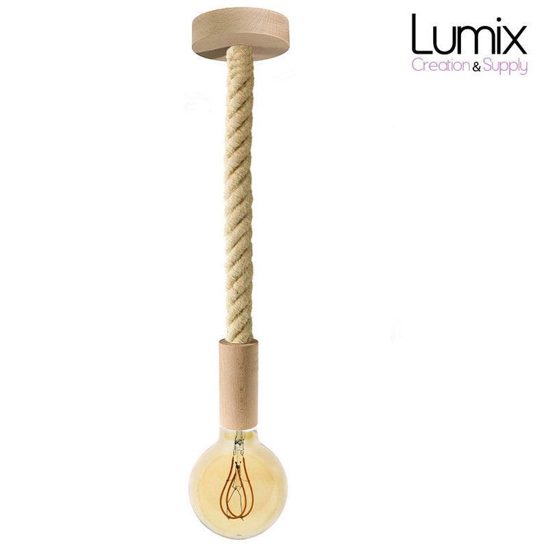 Custom-made mount Large rope 30 mm jute diameter suspension