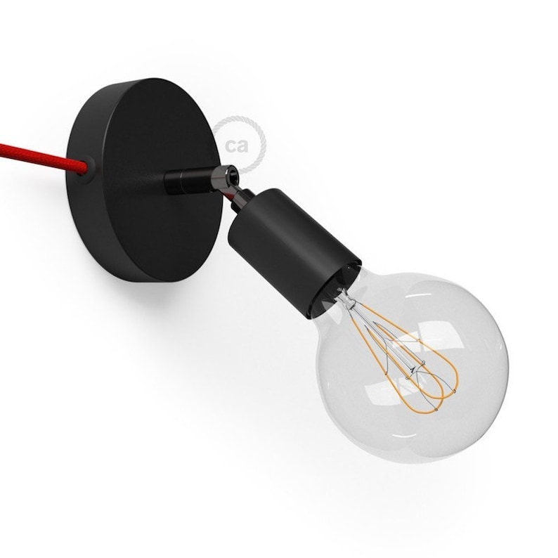Textile cable with switch Bring light to where you need it Adjustable spotlight to plug into power outlet