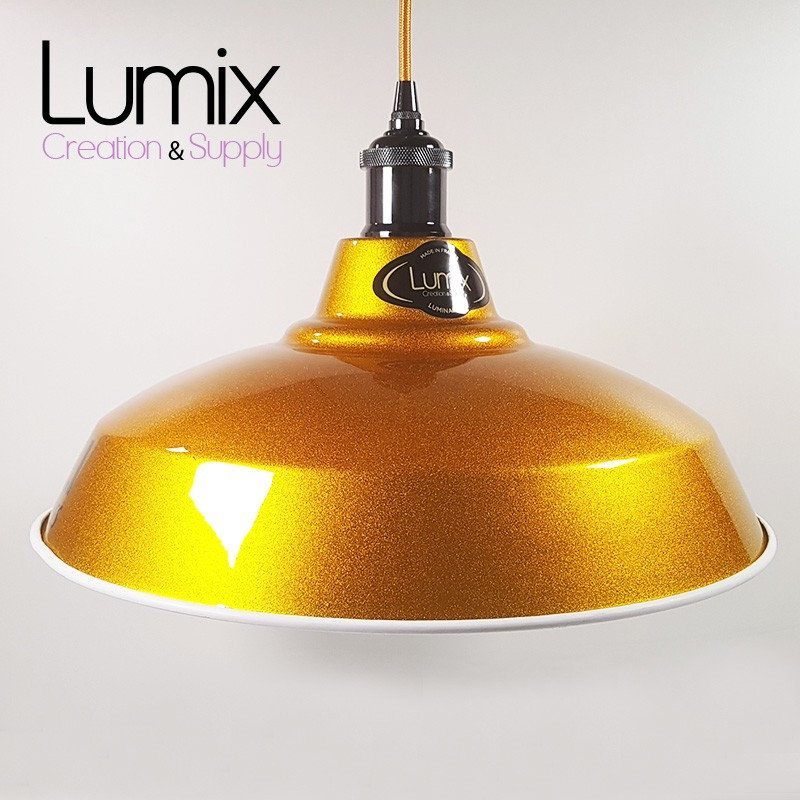 Suspension Bistrot Version Candy® 38 cm, Finition Perle Noire - Abat-Jour 5 Couleurs Au Choix