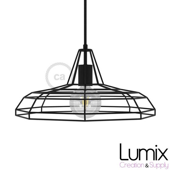 Sonar Large Steel Black Metal Cage Suspension With Metal Etsy