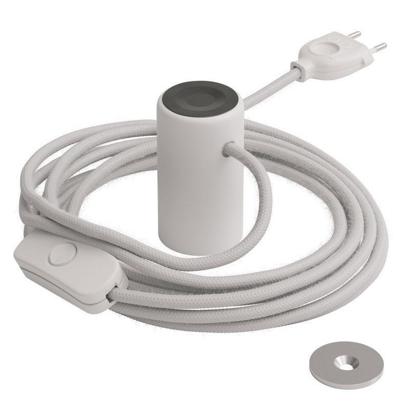Lampe Baladeuse Magnetico®-Plug 3 M de Câble Textile Blanc - Lampe à Fixation Magnétique