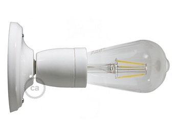 White porcelain lamp for installation as a ceiling or wall light