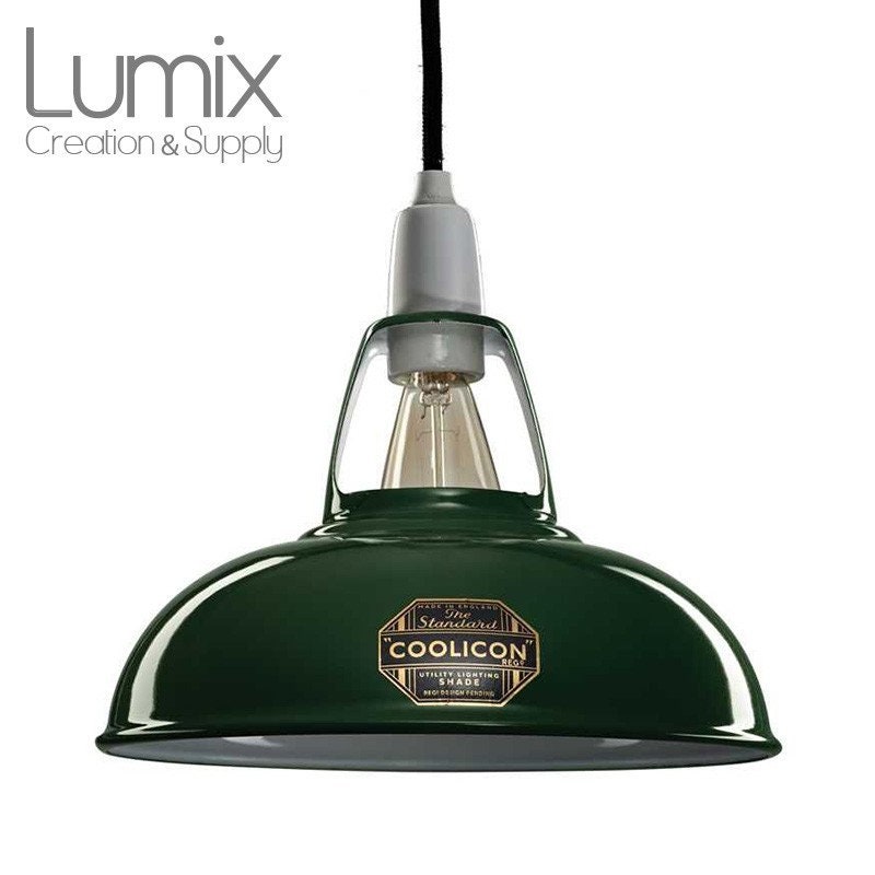 Coolicon Original Pendant Light Enamelled Dark Green Small Etsy