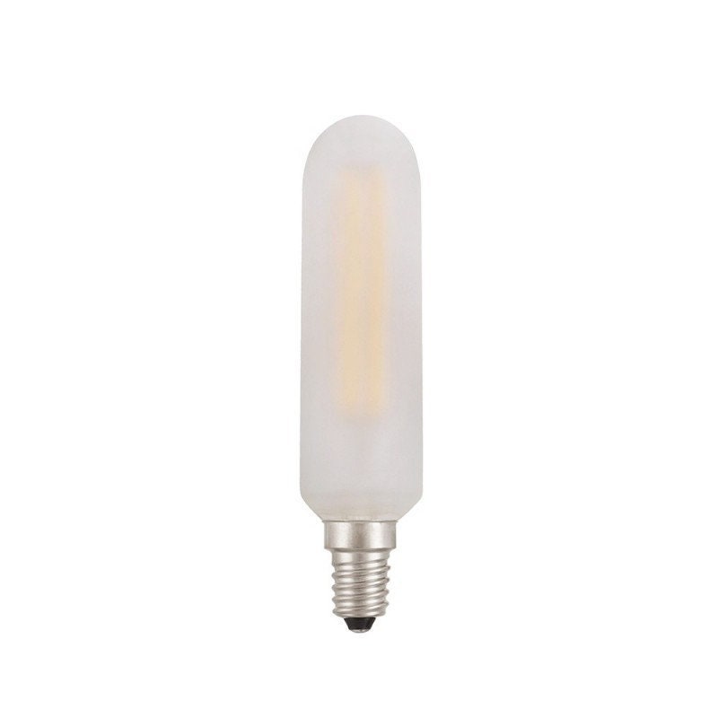 Tubular E14 satin white LED light bulb