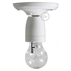 White porcelain lamp for installation as a ceiling or wall light image 3
