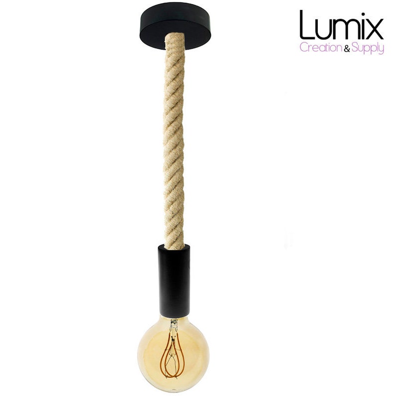 Custom-made mount Large rope 30 mm jute diameter suspension