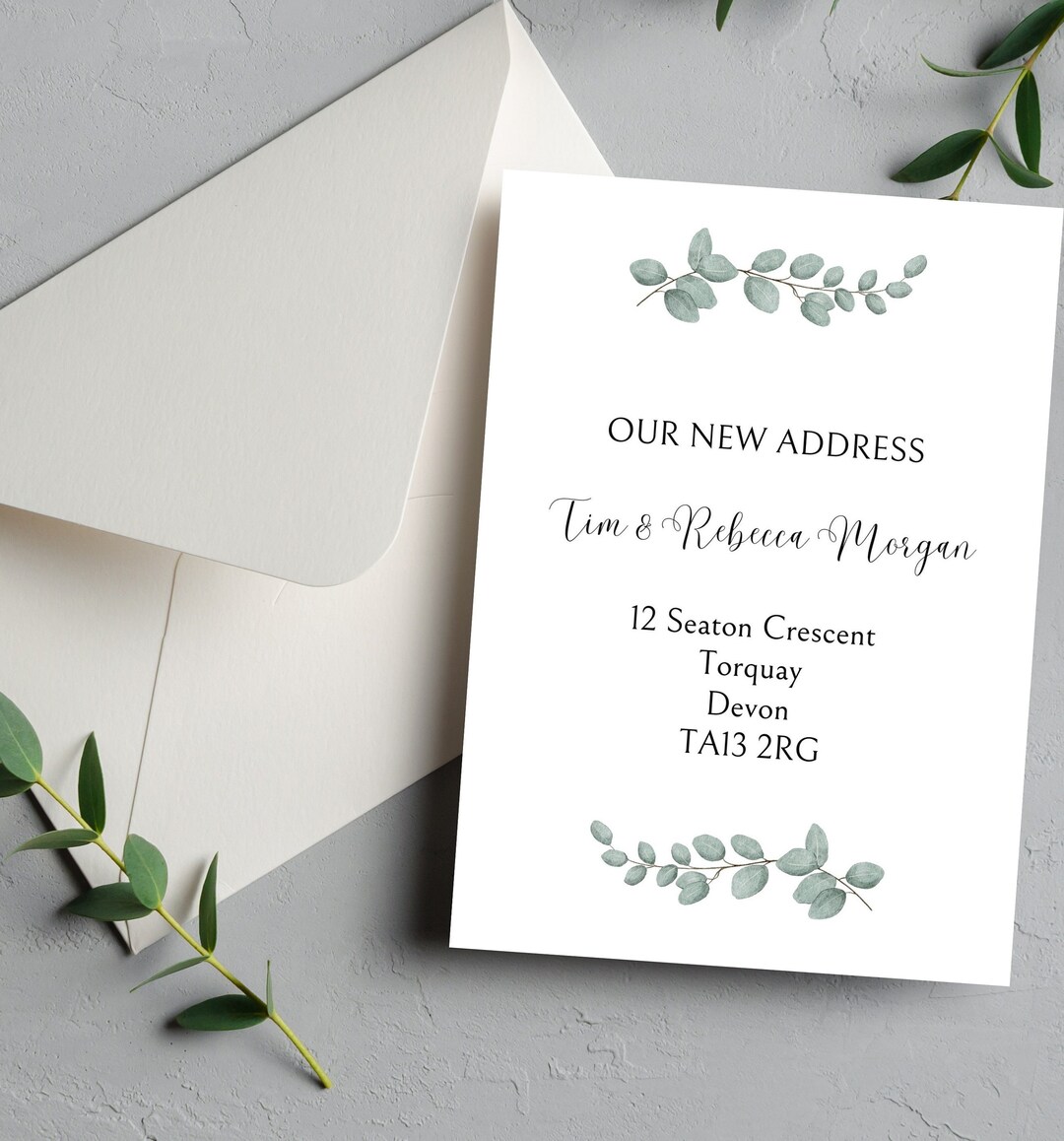New Address Cards With Envelopes,we've Moved House,change of Address Card,moving Home Card,new ...