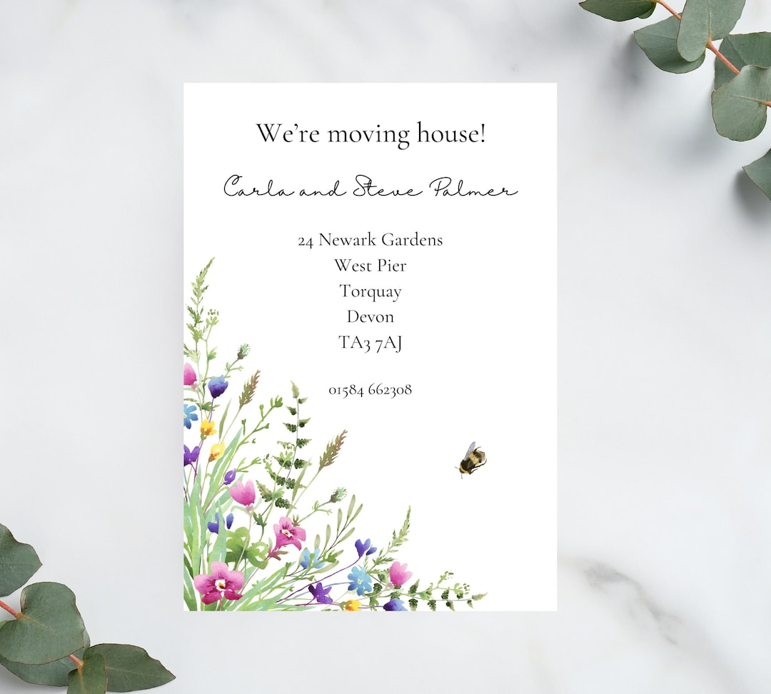 Floral Printable Change of Address - Il 1080xN.5733012524 1c4k