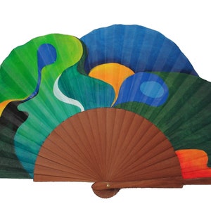 Spain fan/hand painted fan/flamenco fan/hand fan/wood fan/folding fan "Perfect  fusion"