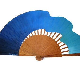 New Spanish Flamenco Vintage Wooden Folding Hand Fan Multi-Colors 