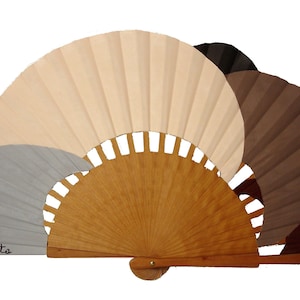 Spain fan/hand painted fan/flamenco fan/hand fan/wedding fan/wood fan  &quot;Brown waves&quot;