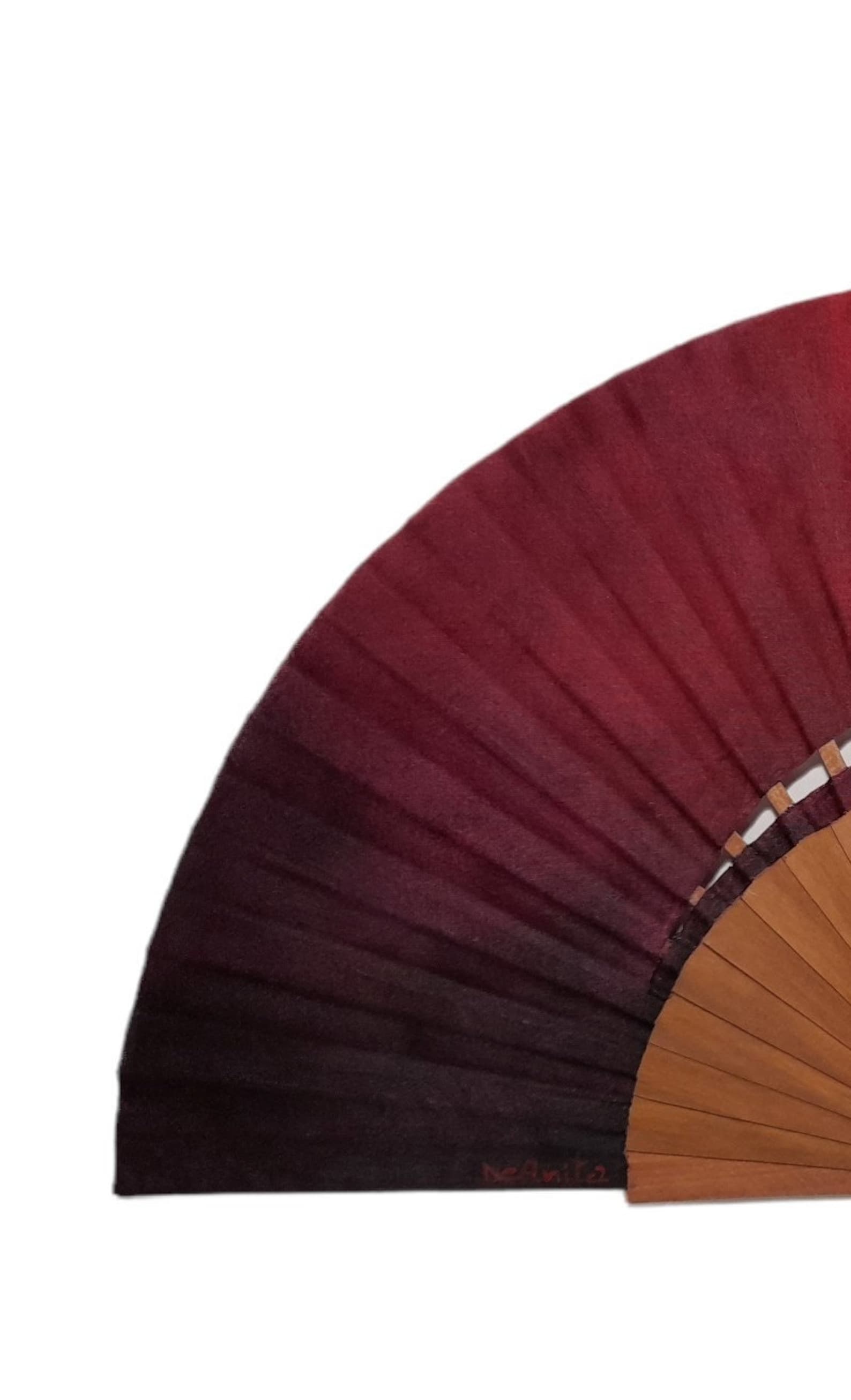 Spain Fan/hand Painted Fan/flamenco Fan/spain Hand Fan/wood Fan/hand