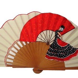 Flamenco fan/Spain fan/hand painted fan/flamenco style fan/wood fan/hand fan   &quot;Flamenco dance&quot;
