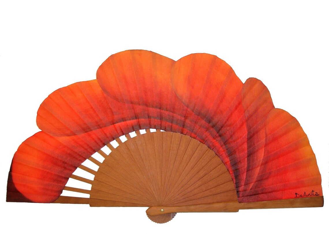 Hand Painted Fan/spain Fan/hand Fan/flamenco Fan/andalusian - Etsy